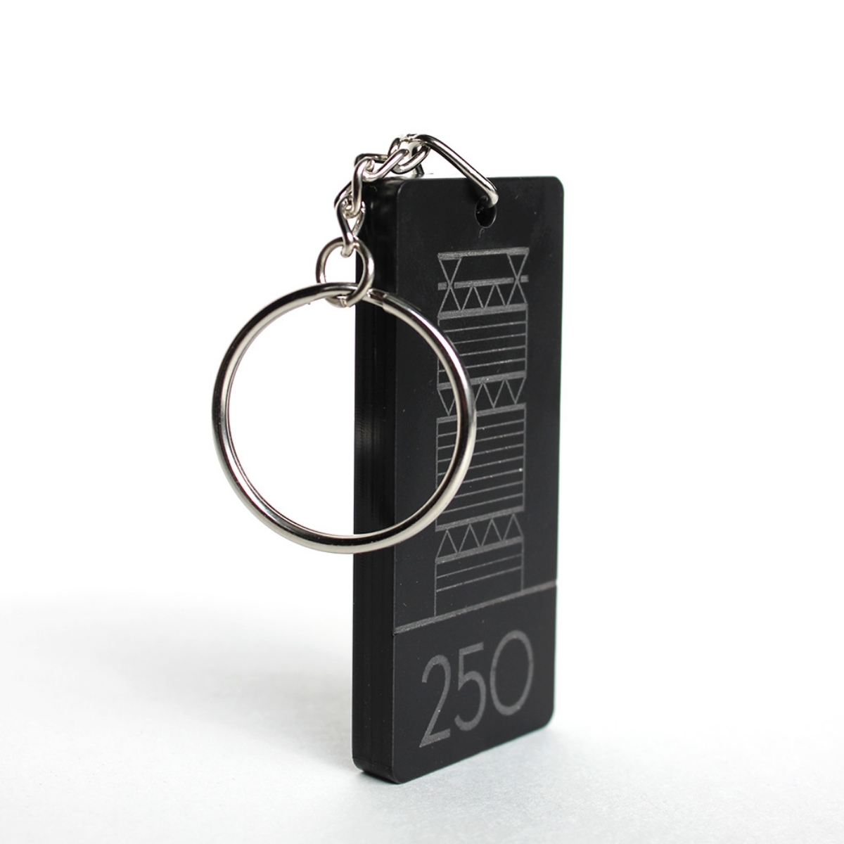 Laser Cut / Engraved Black Plexiglass Keychain